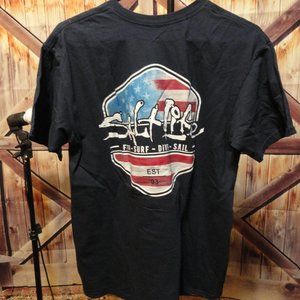 Salt Life Eat Sleep Fish Flag  est 03 T~EUC~Fishing life